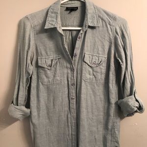 Seafoam Green Button Down Top